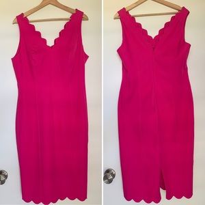 NWT Banana Republic Scalloped Stretch Sheath Dress